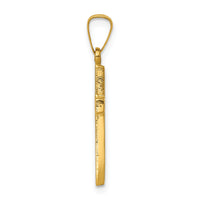 14k Small Hollow Cross Charm-XR256