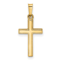 14k Small Hollow Cross Charm-XR256