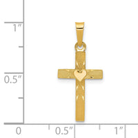 14k Small Hollow Cross Charm-XR256