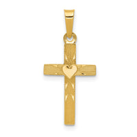 14k Small Hollow Cross Charm-XR256