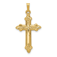 14k Fleur De Lis Cross Pendant-XR261