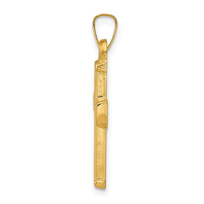 14k Hollow Latin Cross Pendant-XR276