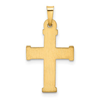 14k Hollow Latin Cross Pendant-XR276