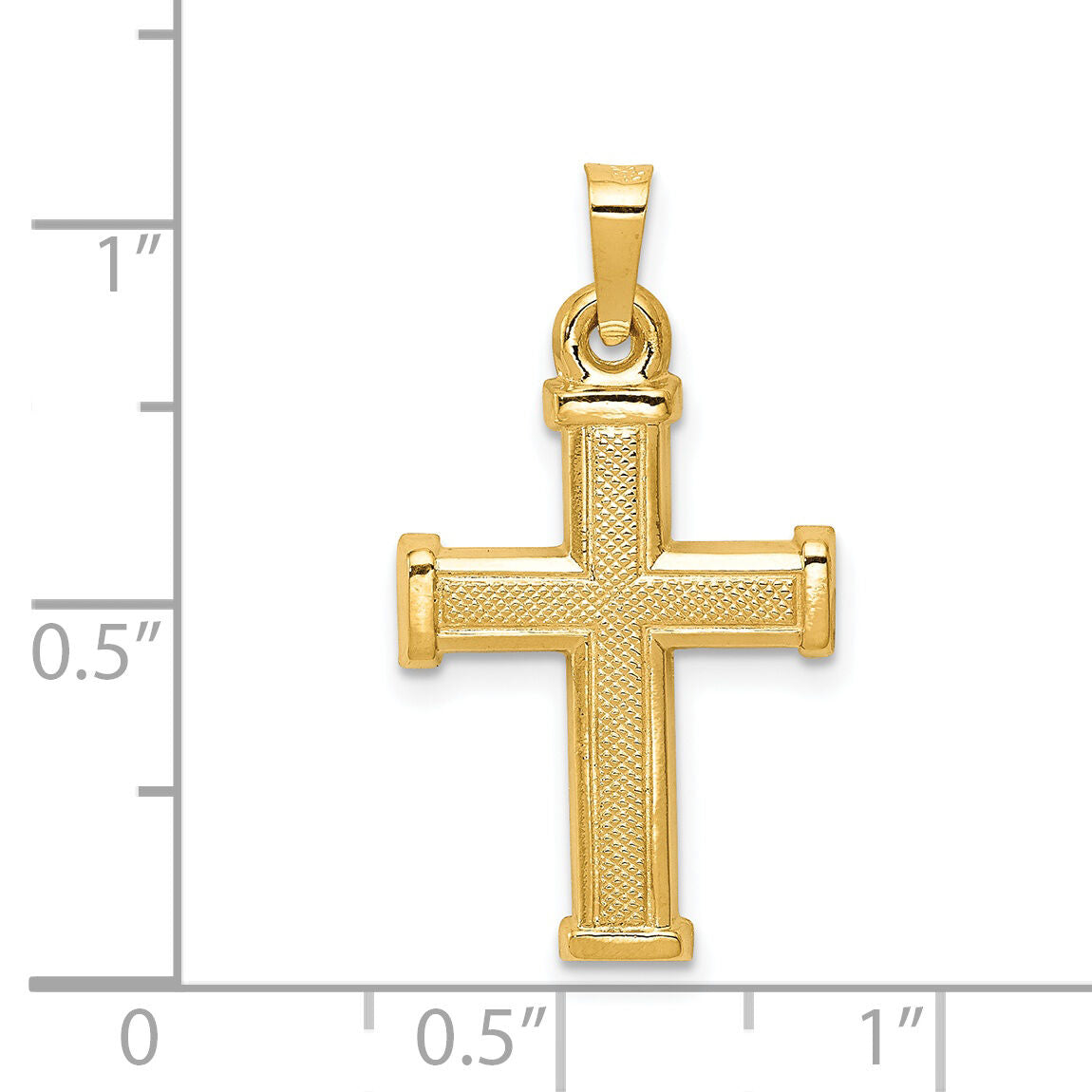 14k Hollow Latin Cross Pendant-XR276