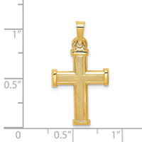 14k Hollow Latin Cross Pendant-XR276