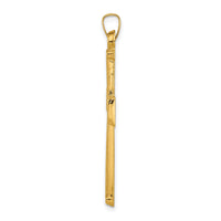 14k Hollow Latin Cross Pendant-XR277