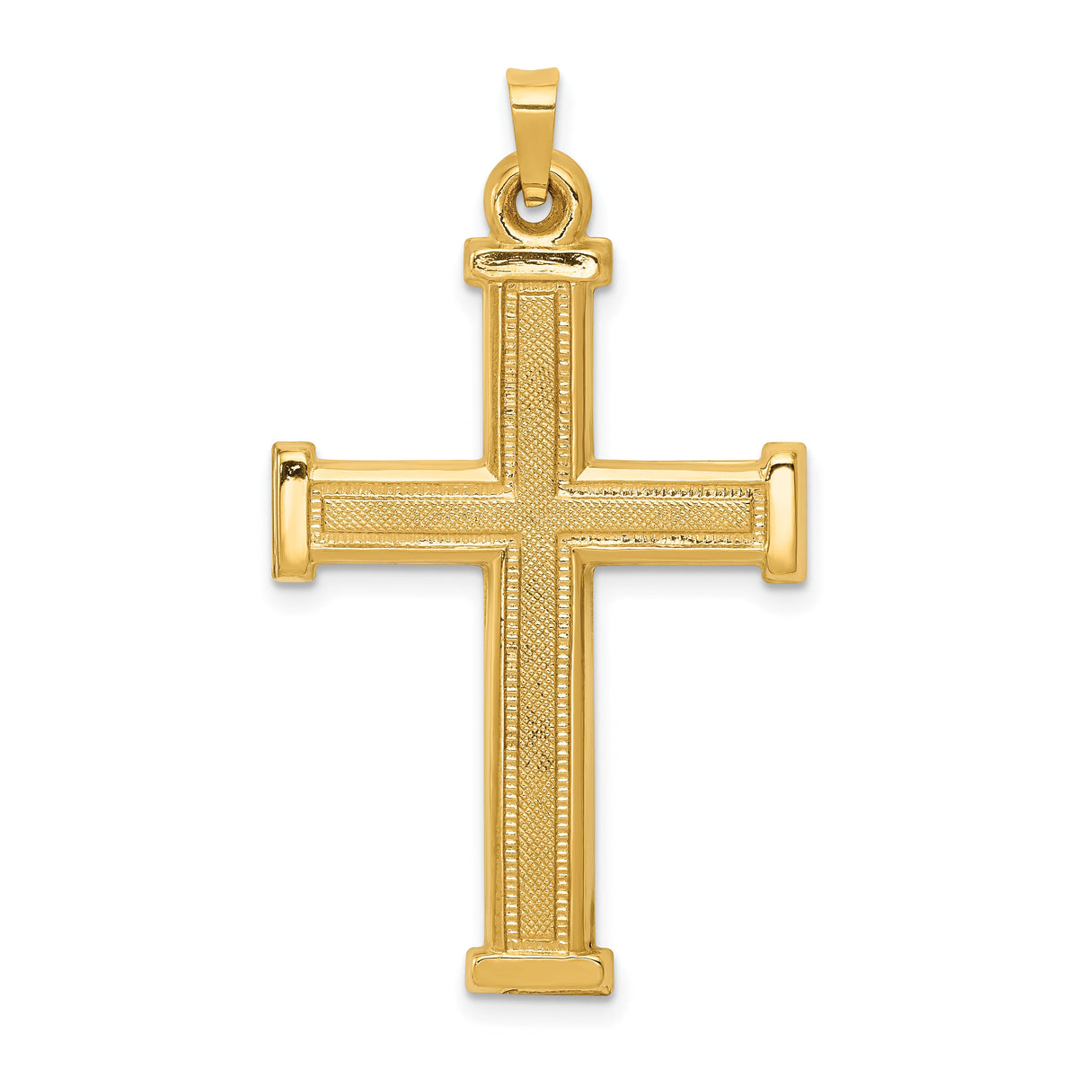 14k Hollow Latin Cross Pendant-XR277