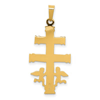 14k Two-tone Cara Vaca Crucifix Pendant-XR281