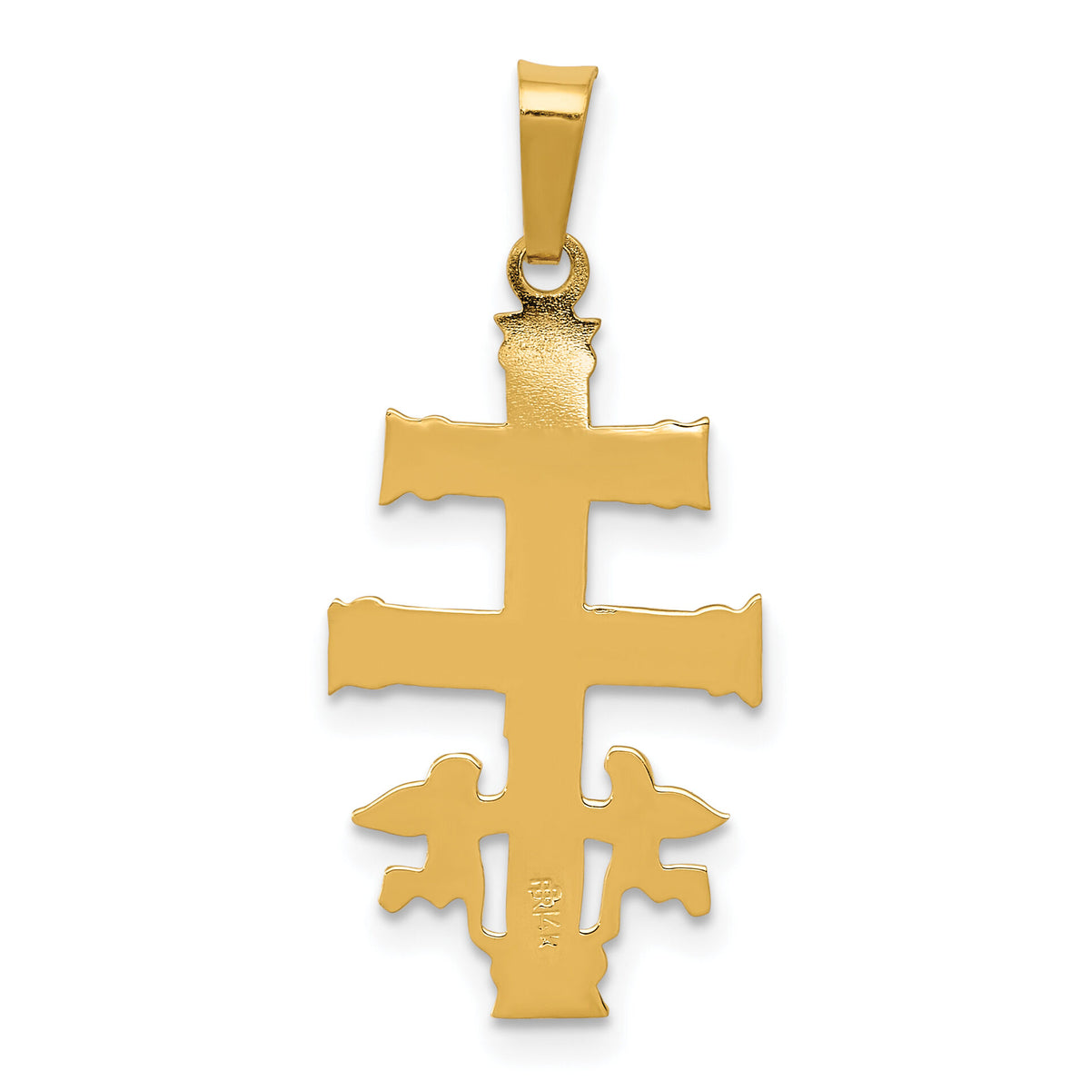 14k Two-tone Cara Vaca Crucifix Pendant-XR284