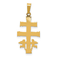 14k Two-tone Cara Vaca Crucifix Pendant-XR284