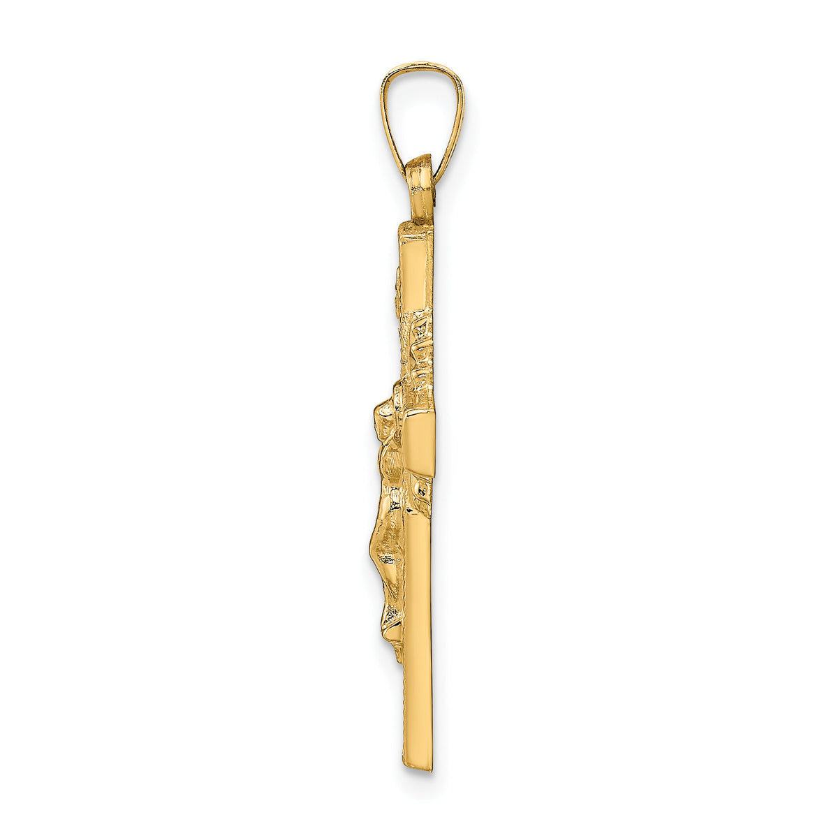 14k INRI Hollow Crucifix Pendant-XR287