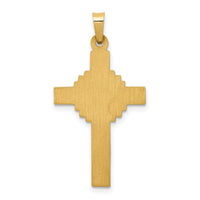 14k INRI Hollow Crucifix Pendant-XR287