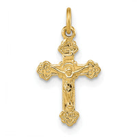 14k INRI Hollow Crucifix Pendant-XR288
