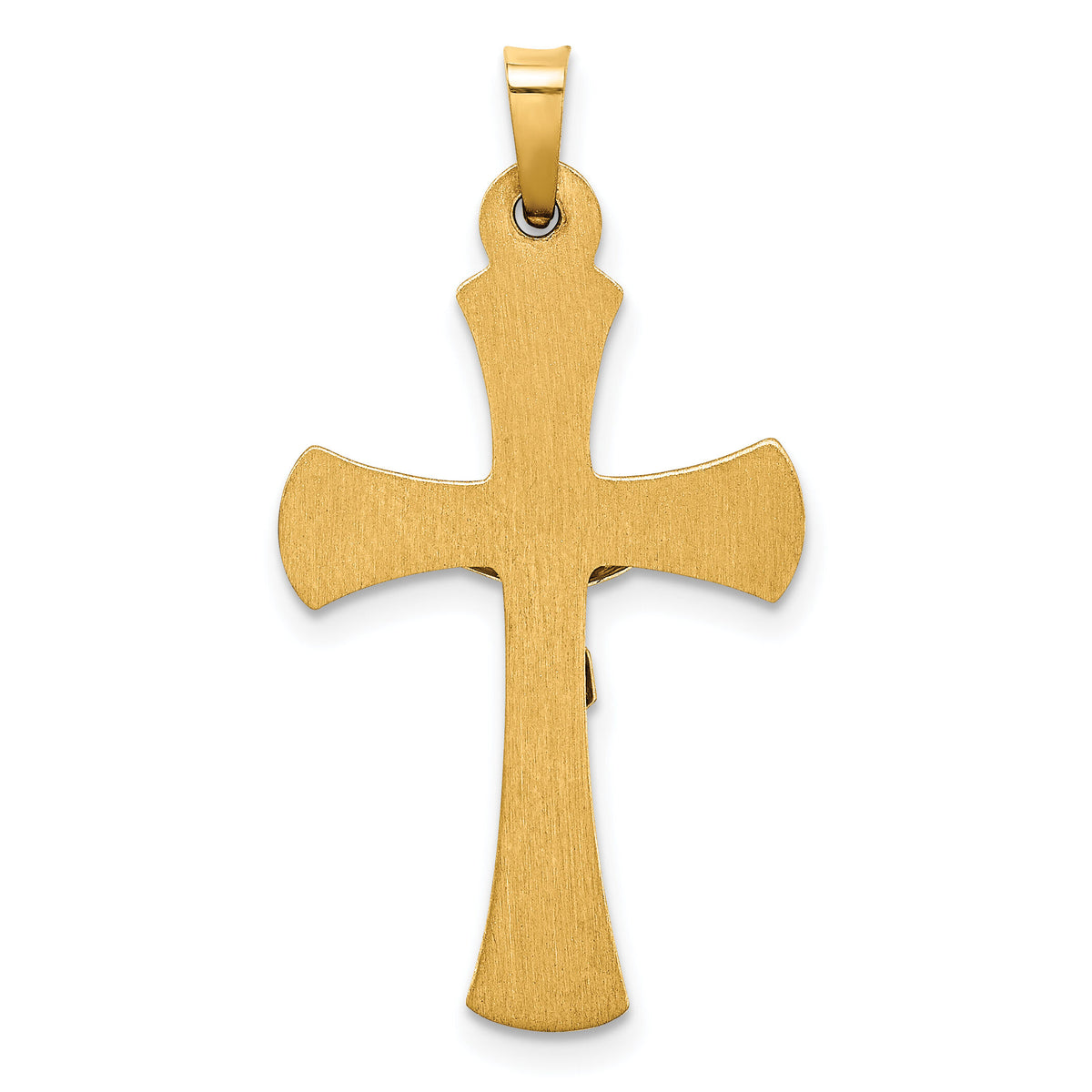 14k Two-tone INRI Hollow Crucifix Pendant-XR290