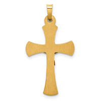 14k Two-tone INRI Hollow Crucifix Pendant-XR290