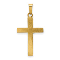 14k Two-tone INRI Hollow Crucifix Pendant-XR293