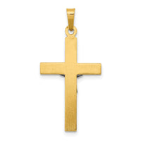 14k Two-tone INRI Hollow Crucifix Pendant-XR297