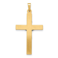 14k Two-tone INRI Hollow Crucifix Pendant-XR298