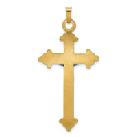 14k Two-tone INRI Hollow Crucifix Pendant-XR306