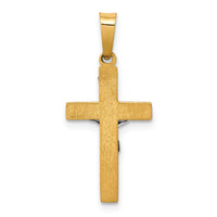 14k Two-tone INRI Hollow Crucifix Pendant-XR309