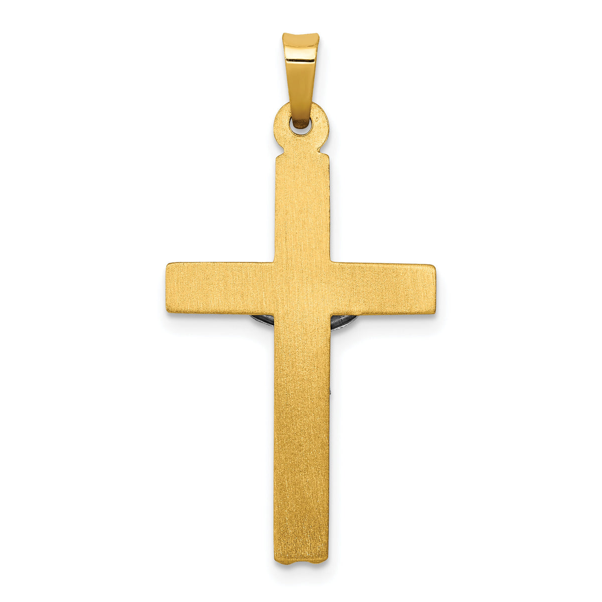 14k Two-tone INRI Hollow Crucifix Pendant-XR311