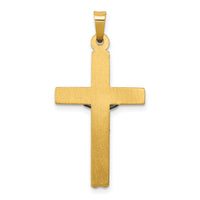 14k Two-tone INRI Hollow Crucifix Pendant-XR311