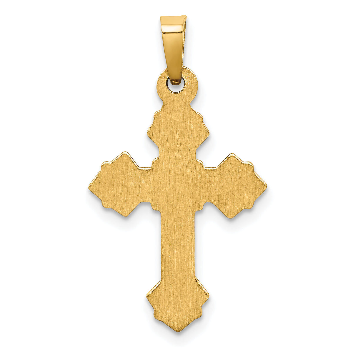 14k Two-tone INRI Hollow Crucifix Pendant-XR312