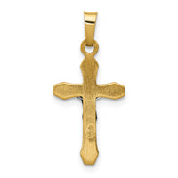 14k Two-tone INRI Hollow Crucifix Pendant-XR314