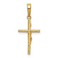 14k INRI Hollow Crucifix Pendant-XR318