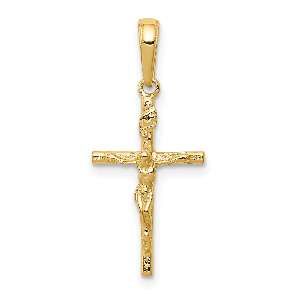 14k INRI Hollow Crucifix Pendant-XR318
