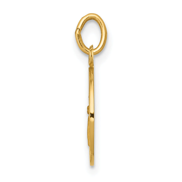 14k Guardian Angel Medal Charm-XR328
