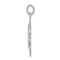 14k White Gold Miraculous Medal Solid Charm-XR331W