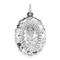 14k White Gold Miraculous Medal Solid Charm-XR331W