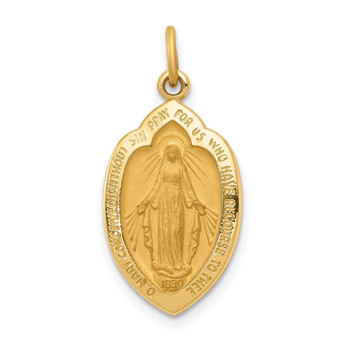 14k Miraculous Medal Charm-XR332