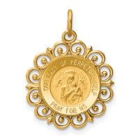 14k Our Lady of Perpetual Help Medal Charm-XR339