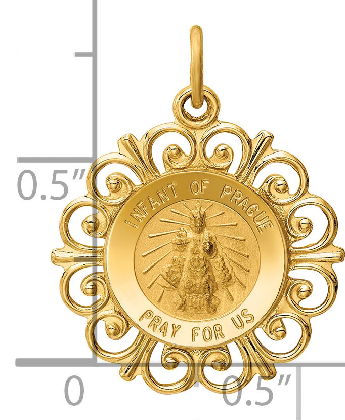 14k Infant of Prague Medal Charm-XR352