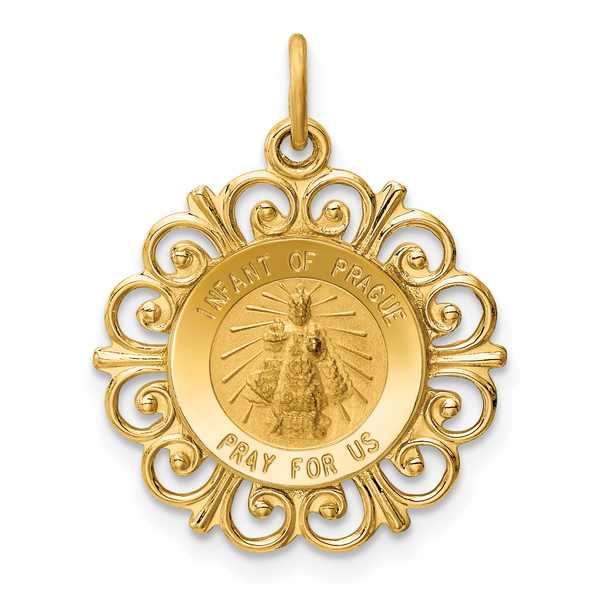 14k Infant of Prague Medal Charm-XR352