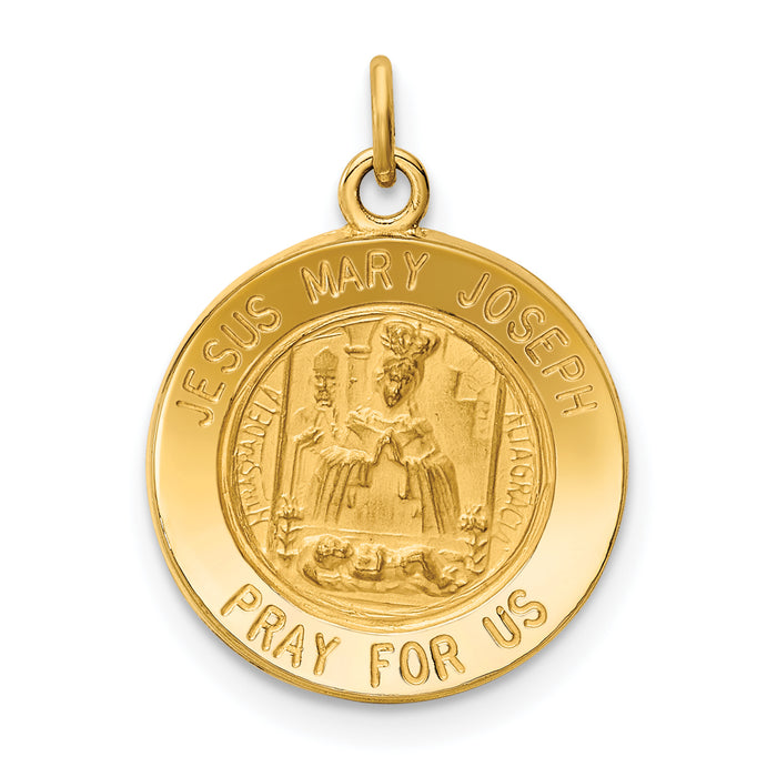 14k Jesus, Mary, Joseph Medal Charm-XR353