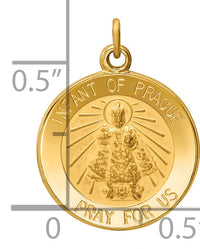 14k Infant of Prague Medal Charm-XR354