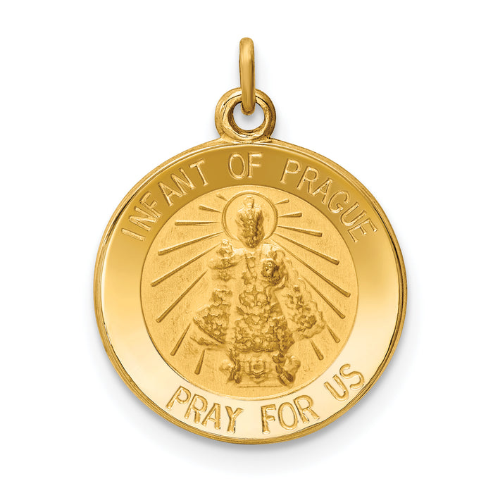 14k Infant of Prague Medal Charm-XR354