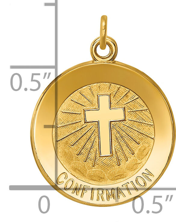 14k Confirmation Medal Charm-XR358
