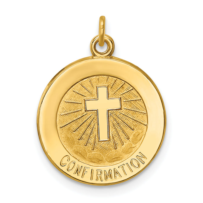 14k Confirmation Medal Charm-XR358