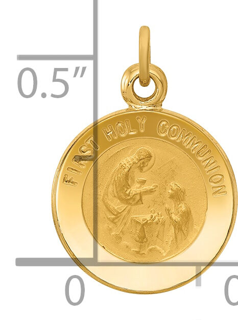 14k First Communion Medal Charm-XR359