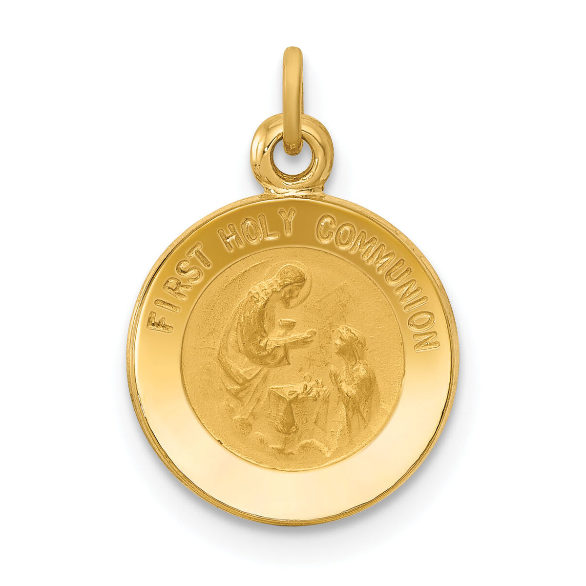 14k First Communion Medal Charm-XR359