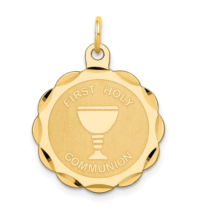 14k First Holy Communion Disc Charm-XR366