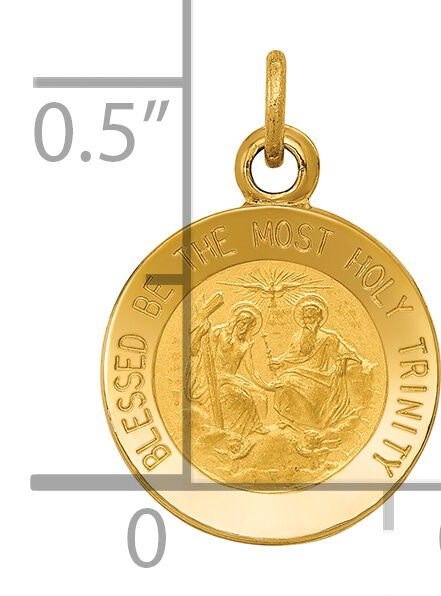 14k Holy Trinity Medal Charm-XR371