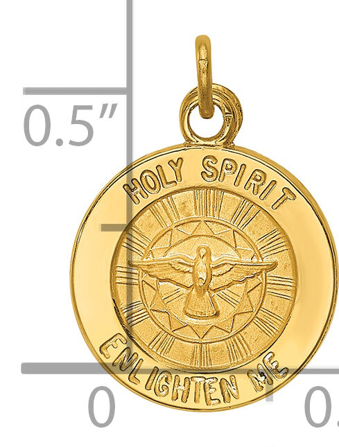 14k Holy Spirit Medal Charm-XR374