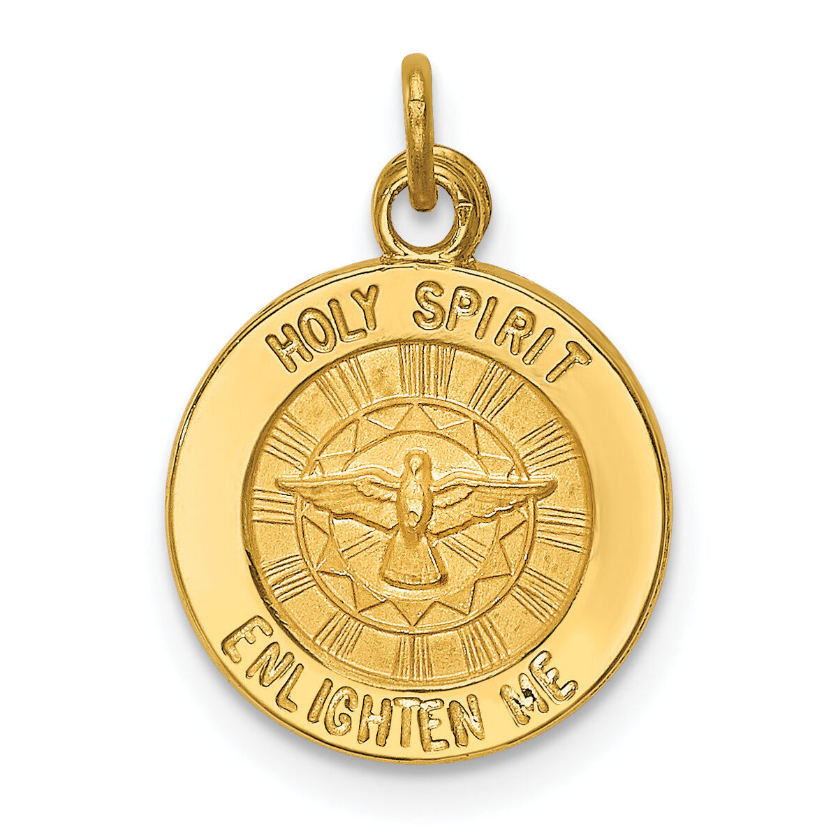14k Holy Spirit Medal Charm-XR374