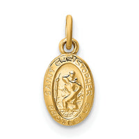 14k Saint Christopher Medal Charm-XR379