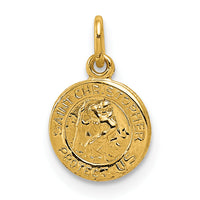 14k Saint Christopher Medal Charm-XR380